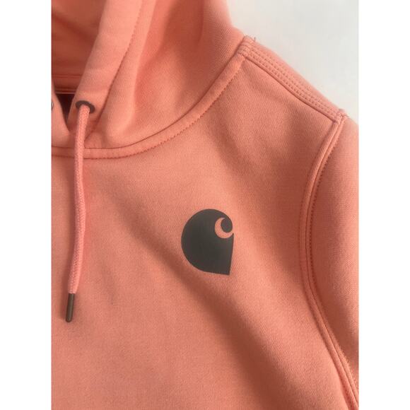 CARHARTT WOMENS PULLOVER HOODIE PEACH AND GRAY SIZE M RELAXED FIT - Picture 6 of 13